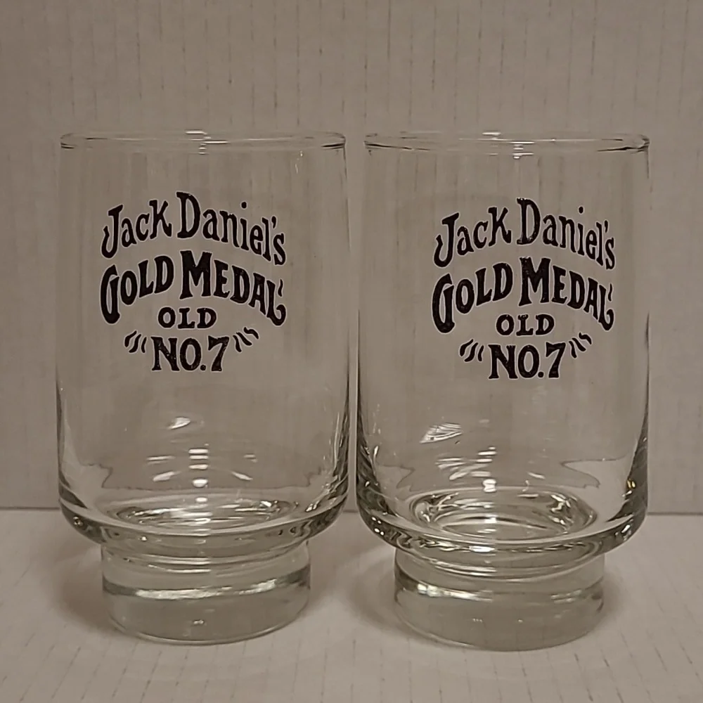 Pair of Jack Daniels Gold Medal No.7 Whiskey Glasses
